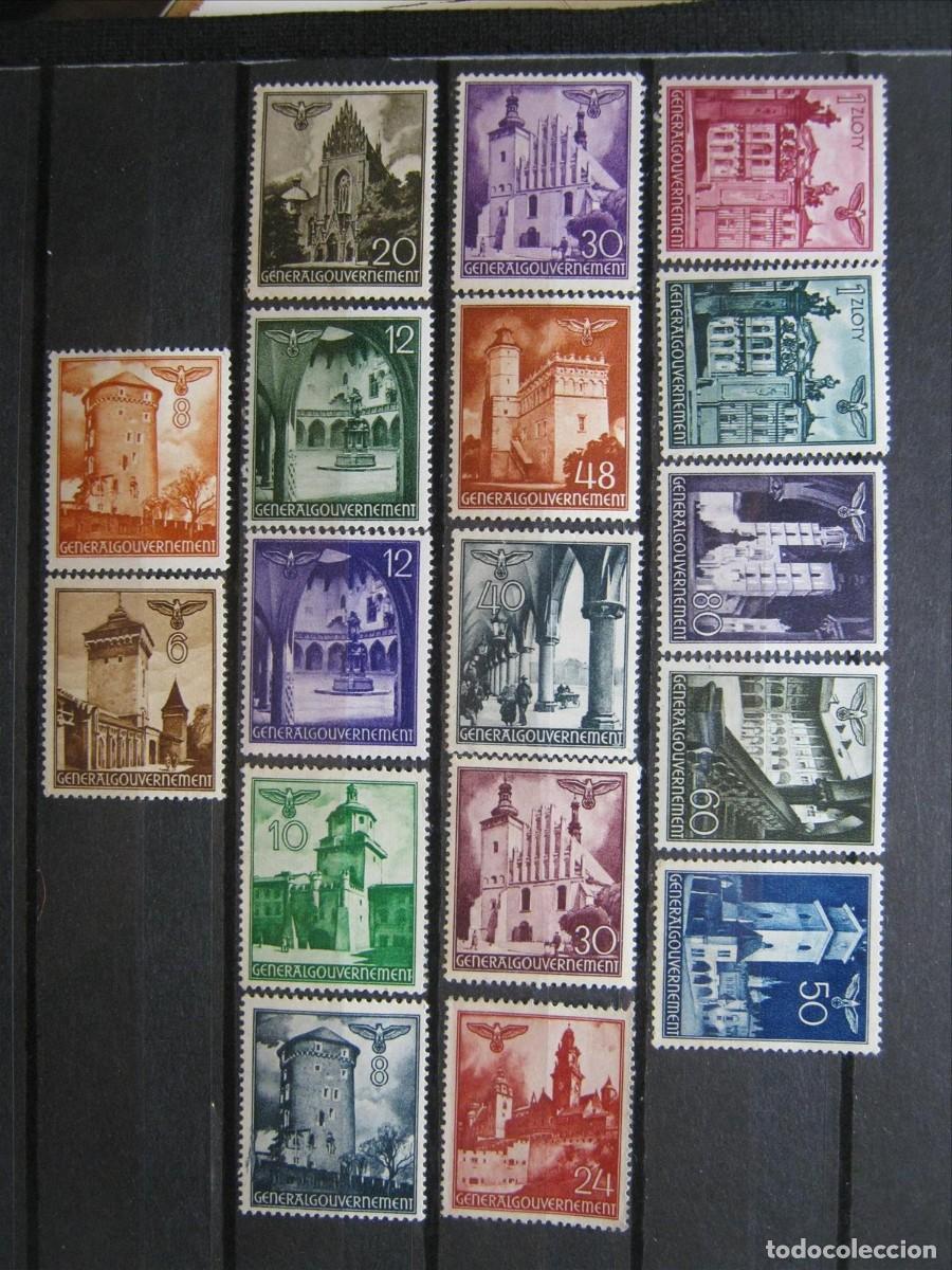Stamps: ALEMANIA OCUPACI&Oacute;N POLONIA 1940 SERIE YVERT 56/76A MH*/NUEVO SIN GOMA BIEN, LEER!