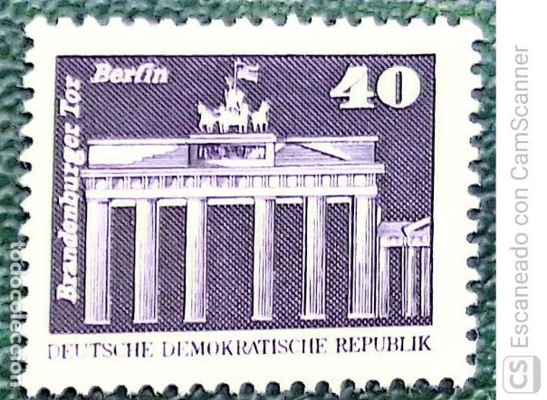 Sellos: DDR. 1507 Construcciones socialistas: Berl&iacute;n, puerta de Brandeburgo. 1973/74. Sellos nuevos y numera