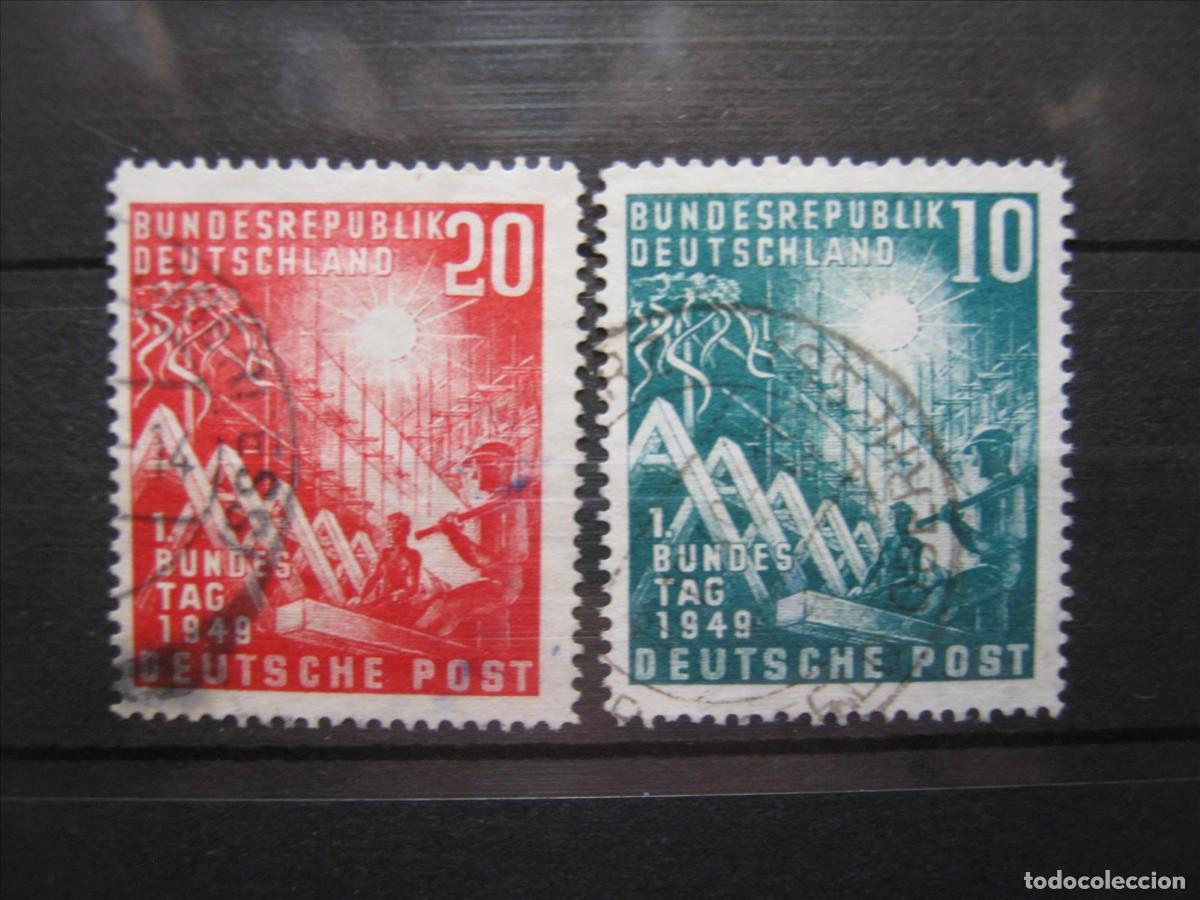 Stamps: ALEMANIA FEDERAL 1949 SERIE YVERT 1/2 USADOS PERFECTOS.
