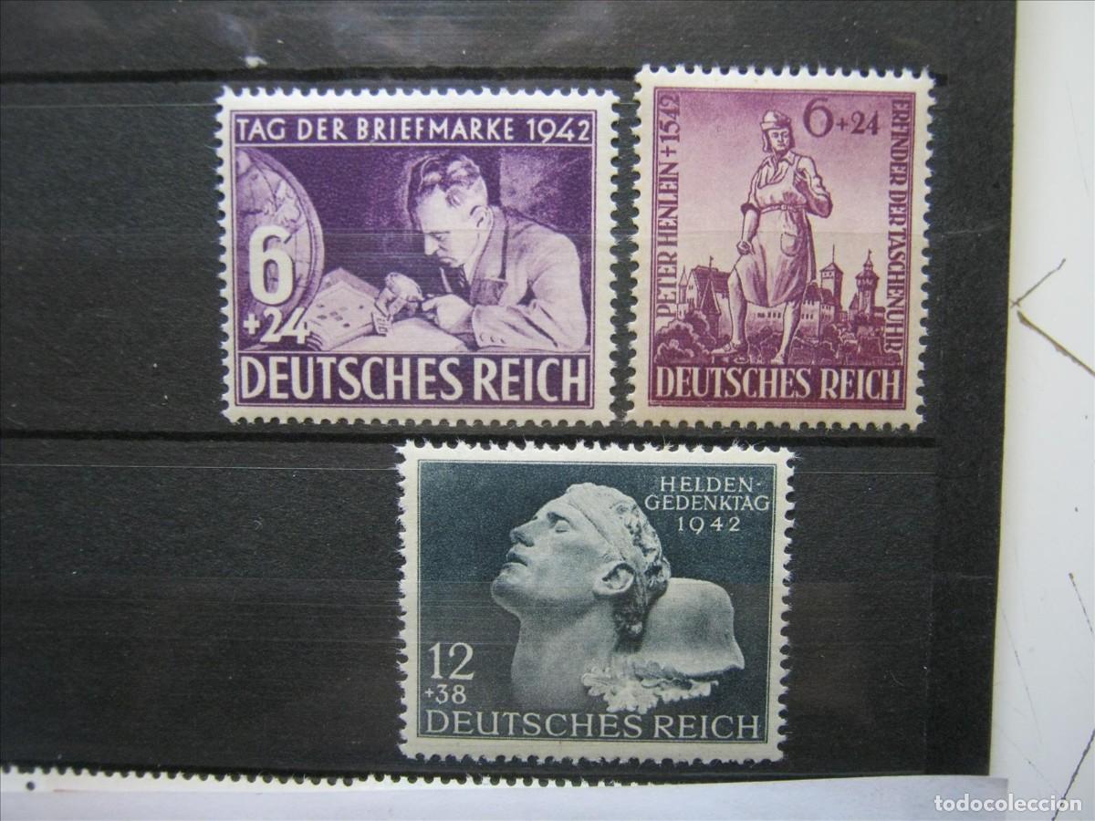 Stamps: ALEMANIA IMPERIO REICH 1942 SERIES YVERT 735, 736 Y 742 MNH** SIN CHARNELA LUJO.