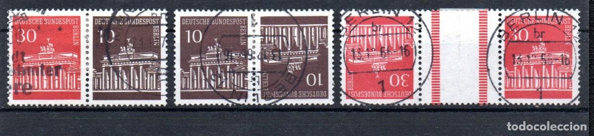 Sellos: BERLIN. COMBINACIONES. W44, K5 , KZ3 a. PUERTA DE BRANDEBURGO