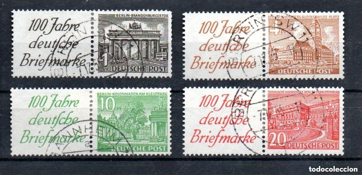 Sellos: BERLIN. Zusammendruck W1,W5,W9,W13