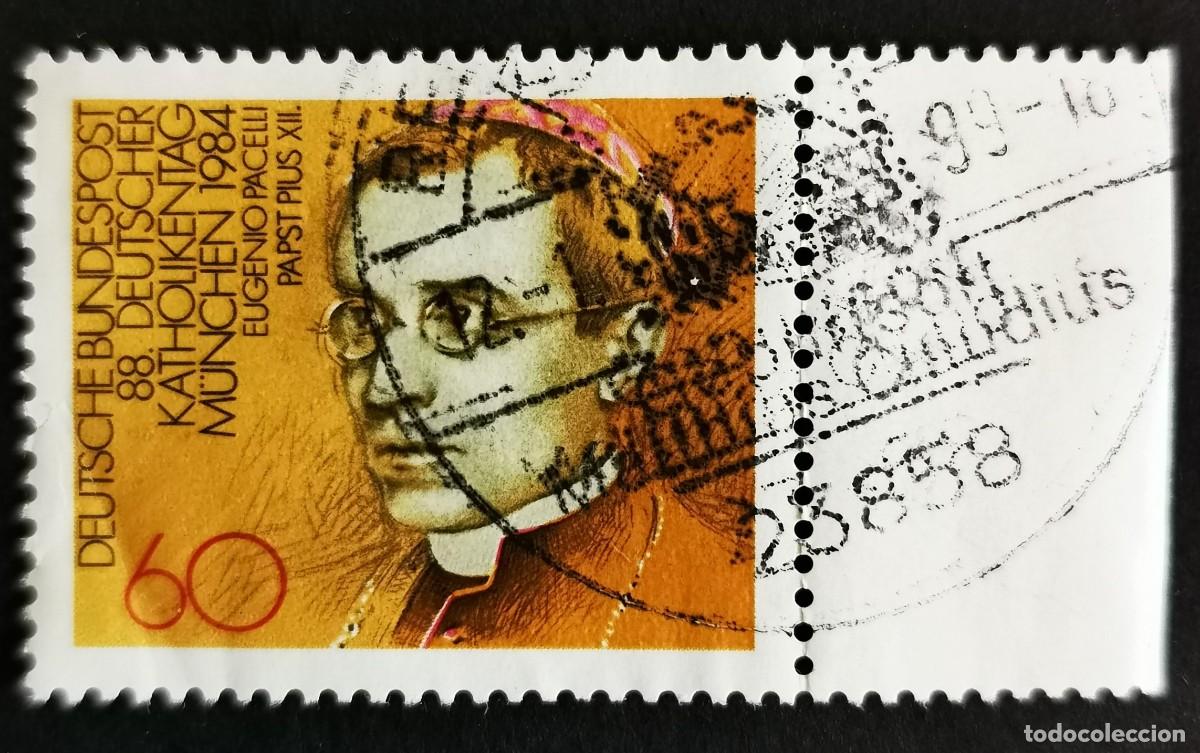 Sellos: Sello Alemania R. Federal 1984, Eugenio Pacelli (Papa P&iacute;o XII), 60 Pf. Michel: DE 1220