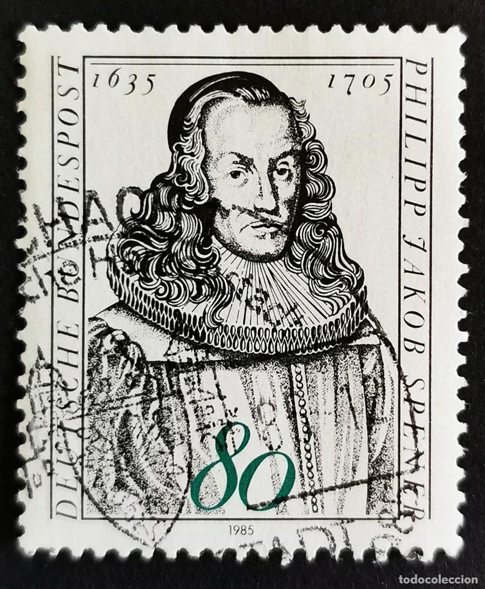 Sellos: Sello Alemania R. Federal 1985, 350&ordm; aniversario del nacimiento de Philipp, 80 Pf. Michel: DE 1235
