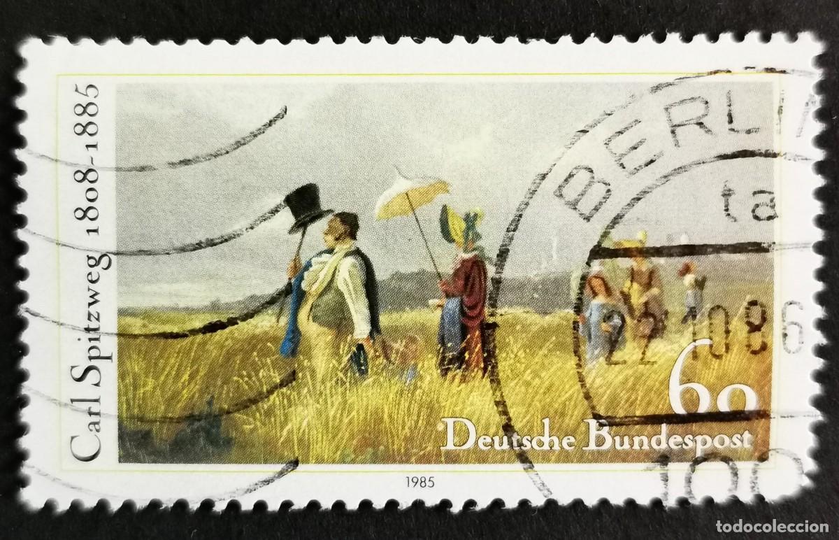 Sellos: Sello Alemania R. Federal 1985, Centenario de la muerte de Carl Spitzweg, 60 Pf. Michel: DE 1258