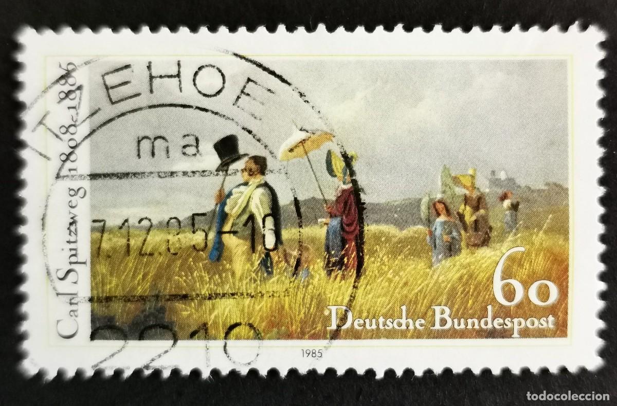 Sellos: Sello Alemania R. Federal 1985, Centenario de la muerte de Carl Spitzweg, 60 Pf. Michel: DE 1258