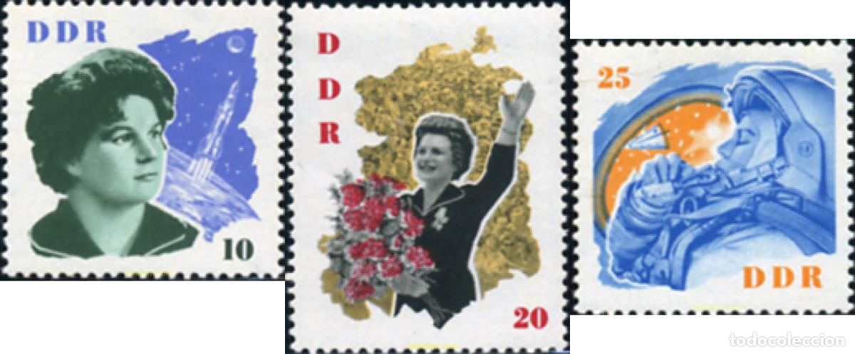 Sellos: 707500 MNH ALEMANIA DEMOCRATICA 1963 VISITA DE LA COSMONAUTA VALENTINA TERECHKOVA
