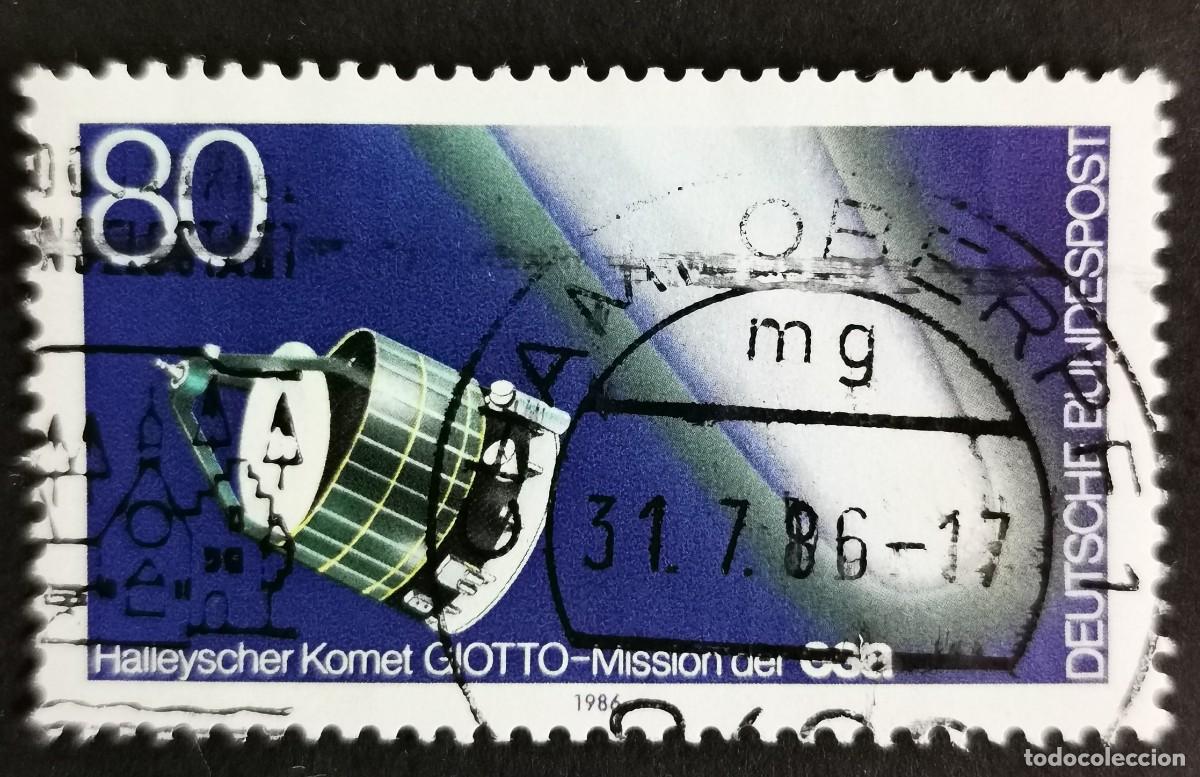 Sellos: Sello Alemania R. Federal 1986, Aparici&oacute;n del cometa Halley, 80 Pf. Michel: DE 1273