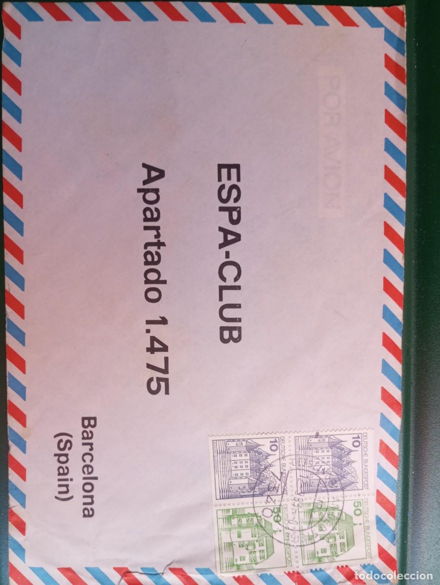 Sellos: ALEMANIA, 1984, CARTA.CON FRANQUEO DE CARNET DE CASTILLOS. COMBINACIONES DE 10 Y 50 PF