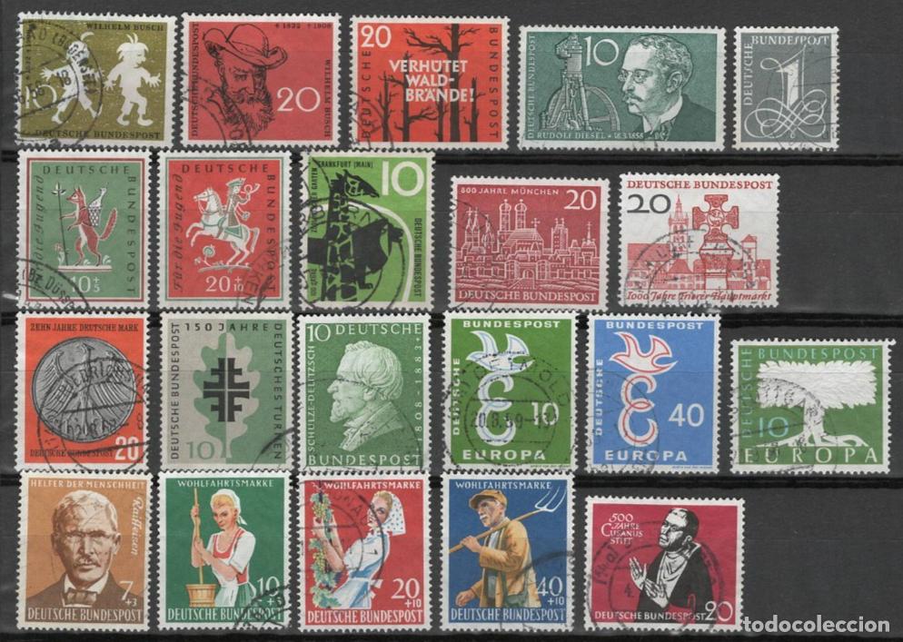 Sellos: alemania 1958 a&ntilde;o completo usado - 6/32