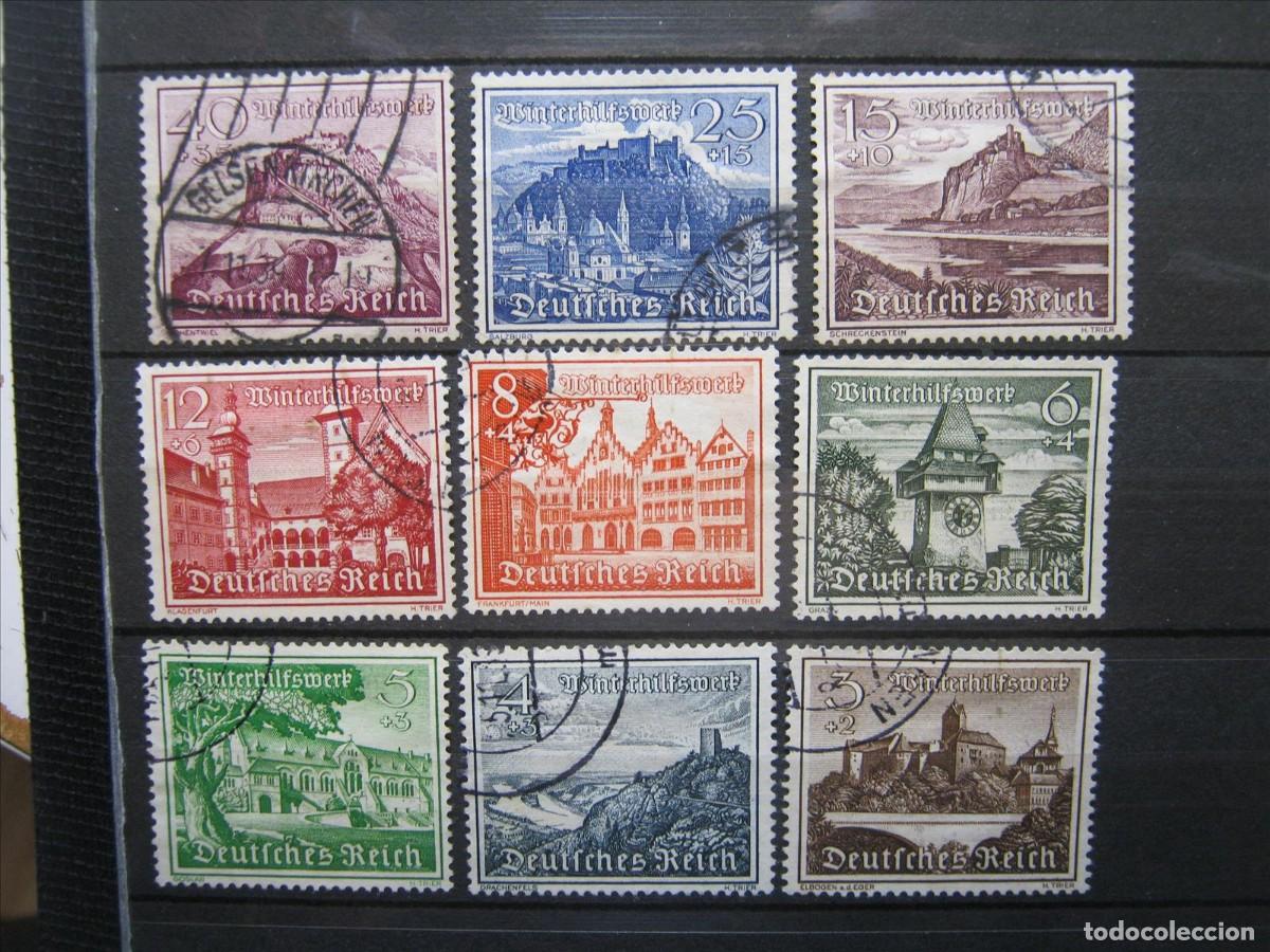 Sellos: ALEMANIA IMPERIO REICH 1939 SERIE YVERT 654/662 USADOS PERFECTOS.