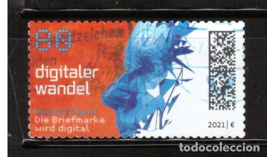 Selos: SELLO ADHESIVO USADO DE ALEMANIA 2021 YVERT 3365 (dentado 10 1/4*10) Art 1