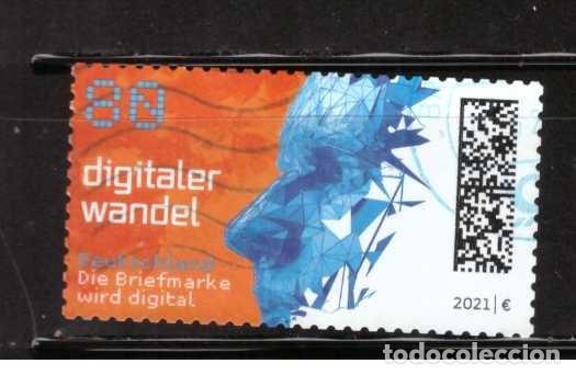 Sellos: SELLO ADHESIVO USADO DE ALEMANIA 2021 YVERT 3365 (dentado 10 1/4*10) Art 3