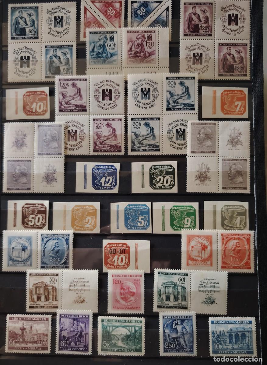 Sellos: BOHEMIA MORAVIA OCUPACION ALEMANIA IMPERIO LOTE 2 ALTO VALOR EN CATALOGO