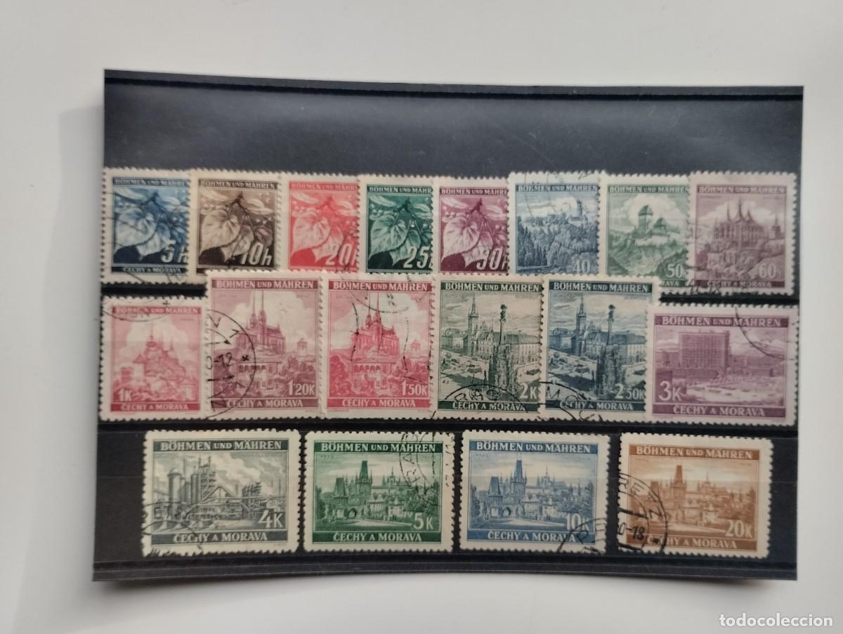 Briefmarken: Bohemia y Moravia Ocupaci&oacute;n Alemana de Checoslovaquia Yvert 20/37 a&ntilde;os 1939 en -usado-