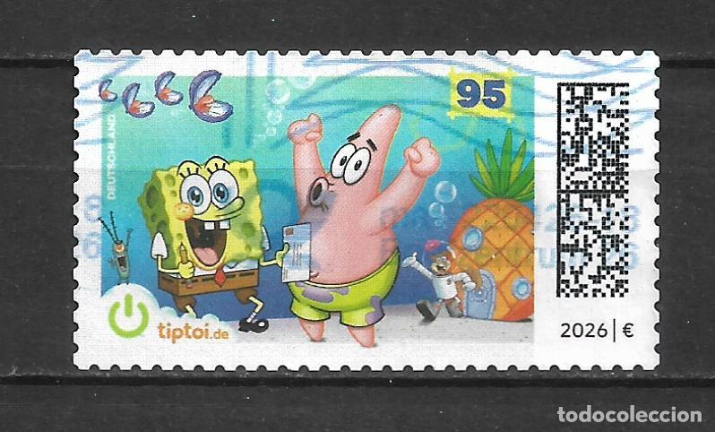 Sellos: alemania 2025 michel 3960 usado bob esponja y patricio estrella - 6/34