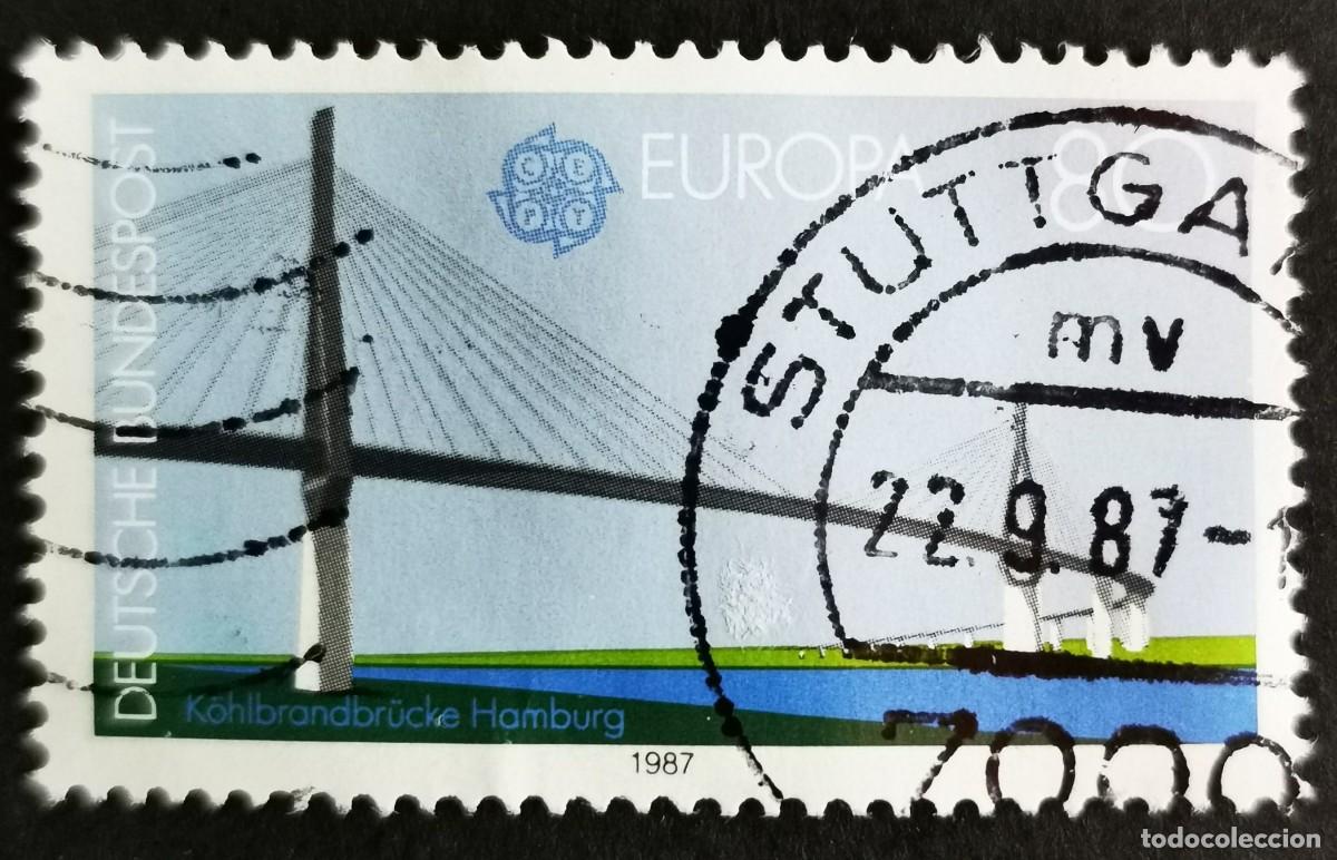 Sellos: Sello Alemania R. Federal 1987, Puente K&ouml;hlbrand, Hamburgo, 80 Pf. Michel: DE 1322