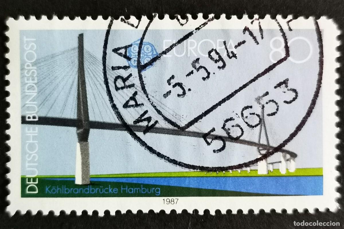 Sellos: Sello Alemania R. Federal 1987, Puente K&ouml;hlbrand, Hamburgo, 80 Pf. Michel: DE 1322