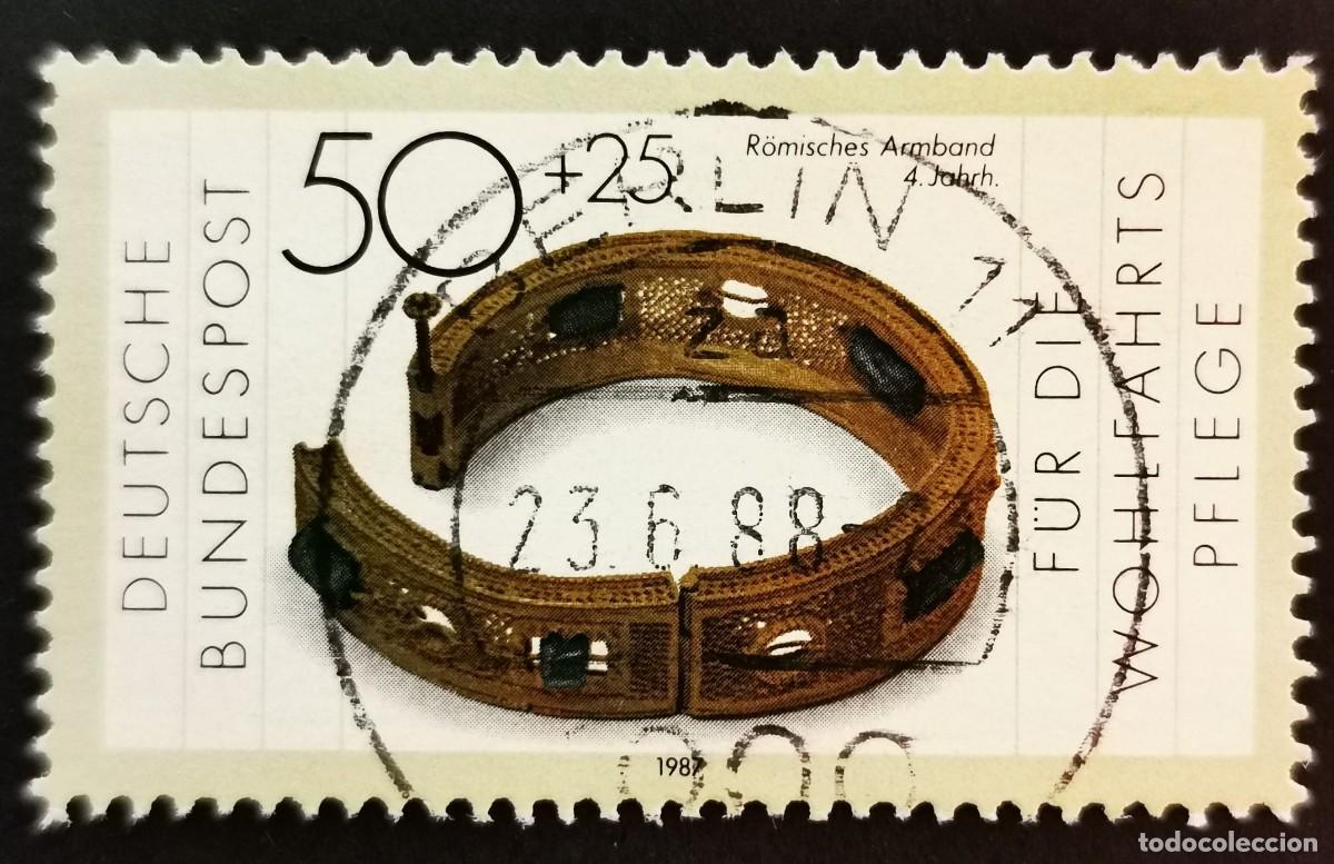 Sellos: Sello Alemania R. Federal 1987, Brazalete romano del siglo IV, 50+25 Pf. Michel: DE 1333
