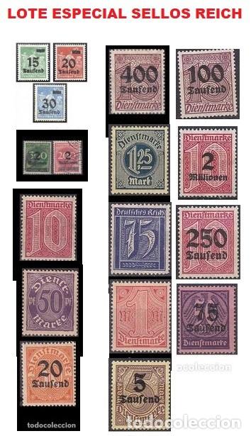 Sellos: LOTE ESPECIAL SLLOS DEL REICH