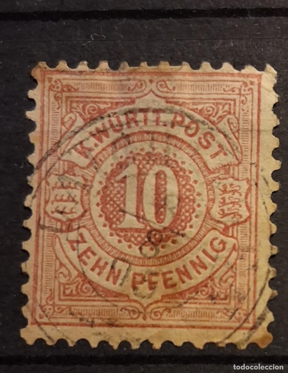 Sellos: ALEMANIA, WURTEMBERG, 1875, CAT.MI.46a.