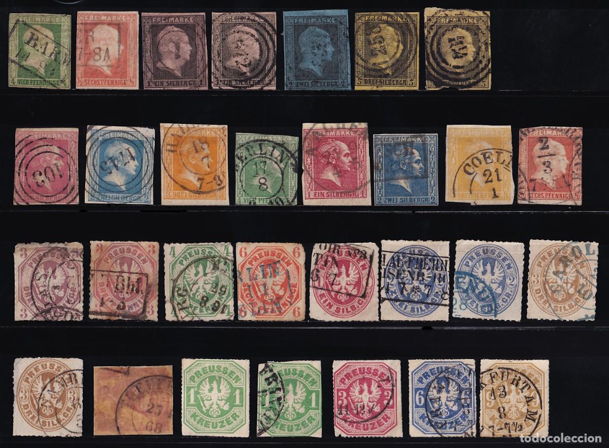 Sellos: Estados Alemanes, Prusia 1850-1867 Distintos valores,