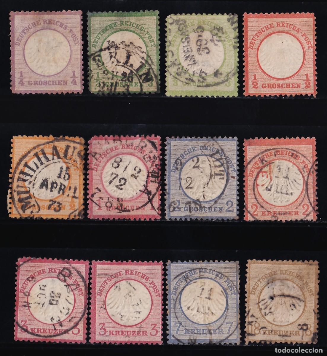 Sellos: Alemania, 1872 distintos valores, nuevos y usados, Tipo I.