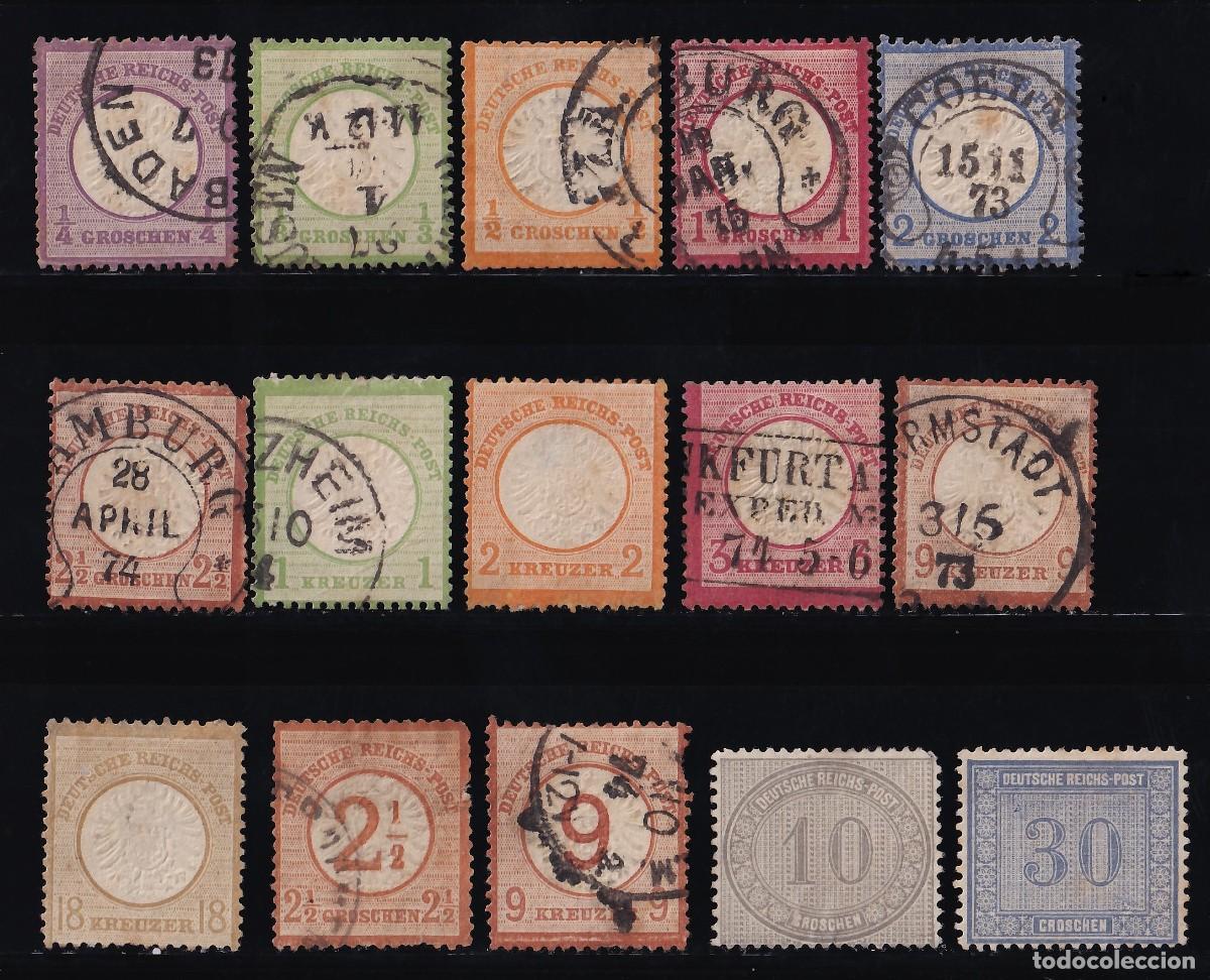 Sellos: Alemania, 1872 distintos valores, nuevos y usados, Tipo II.