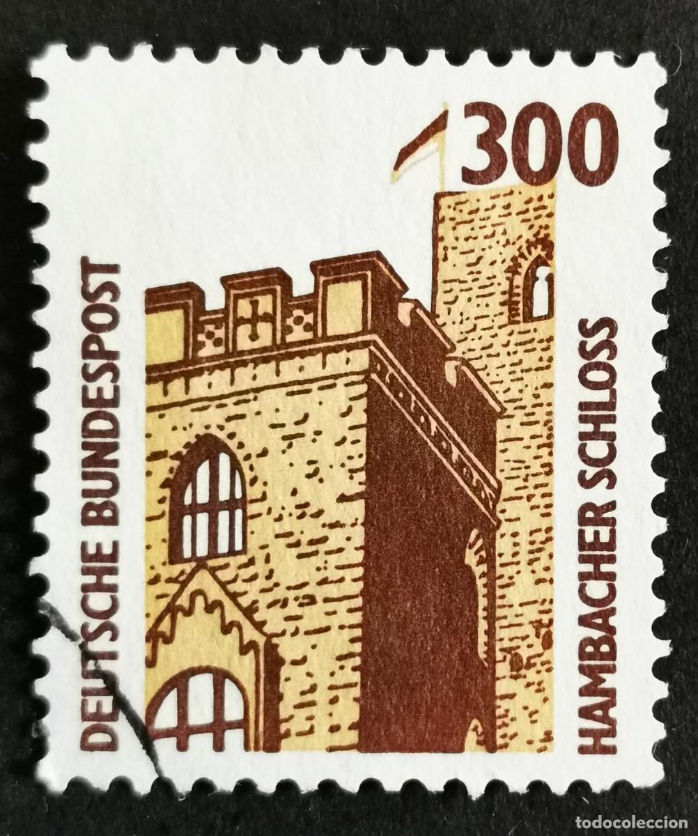 Sellos: Sello Alemania R. Federal 1988, Castillo de Hambach, 300 Pf. Michel: DE 1348Au