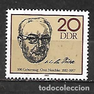 Sellos: 1983: ALEMANIA DEMOCR&Aacute;TICA Cent. del nacimiento de Otto Nuschke, 1883 - 1957 (MNH**)
