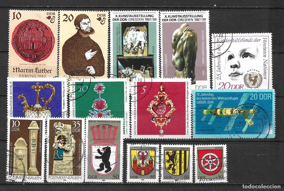 Sellos: alemania ddr lote 15 sellos usado - 7/1