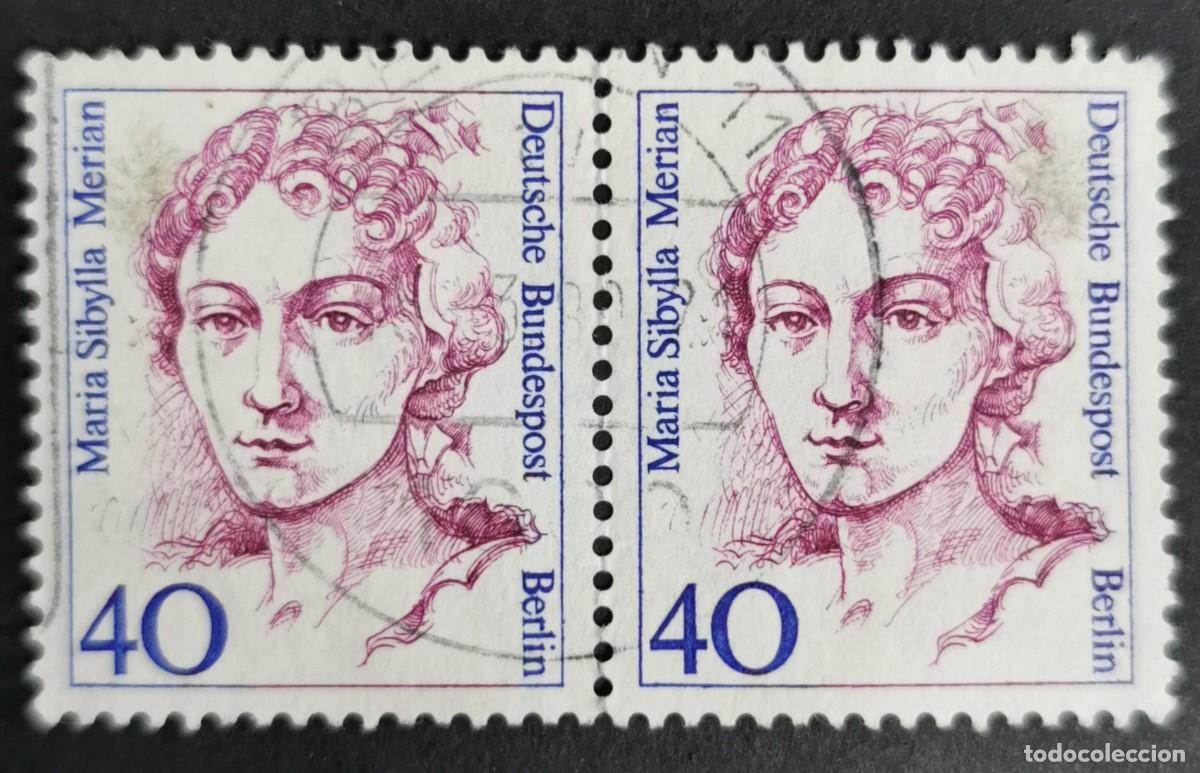 Sellos: Sello Alemania R. Federal 1987, Mujeres alemana: Maria Sibylla Merian, 40 Pf. Michel: DE 1331