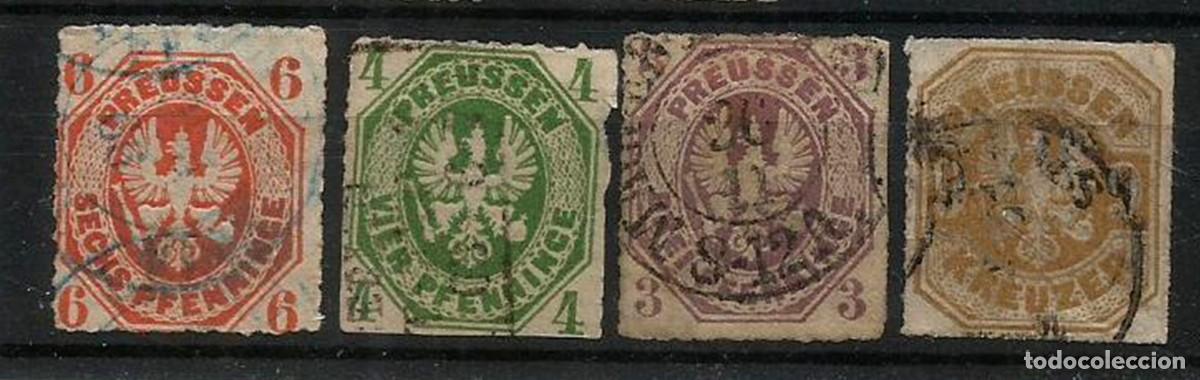 Sellos: ALEMANIA - PRUSIA/PREUSSEN - 1867 - ESCUDOS - USADOS - ALTO VALOR