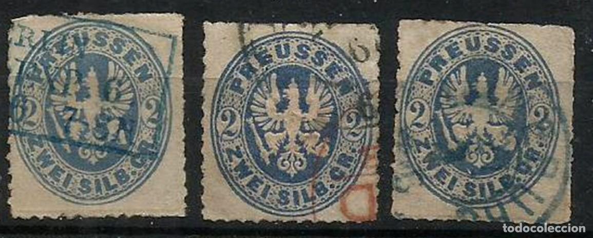 Sellos: ALEMANIA - BRAUNSCHWEIG - 1865 - ESCUDOS - VALOR 2 - USADOS - ALTO VALOR