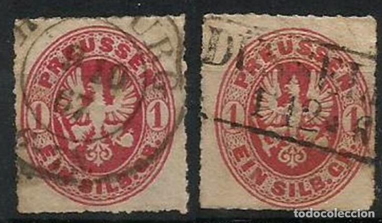 Sellos: ALEMANIA - BRAUNSCHWEIG - 1865 - ESCUDOS - VALOR 1 - USADOS - ALTO VALOR