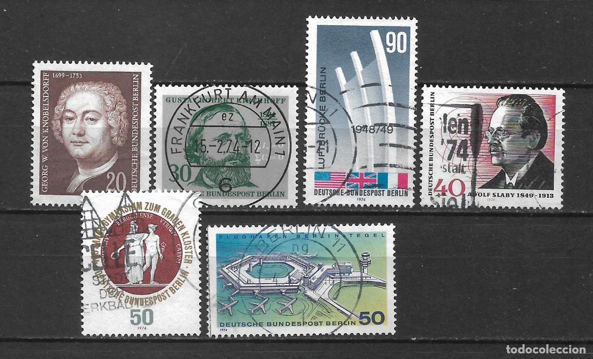 Sellos: alemania berlin 1974 lote 6 series completas usado - 7/3
