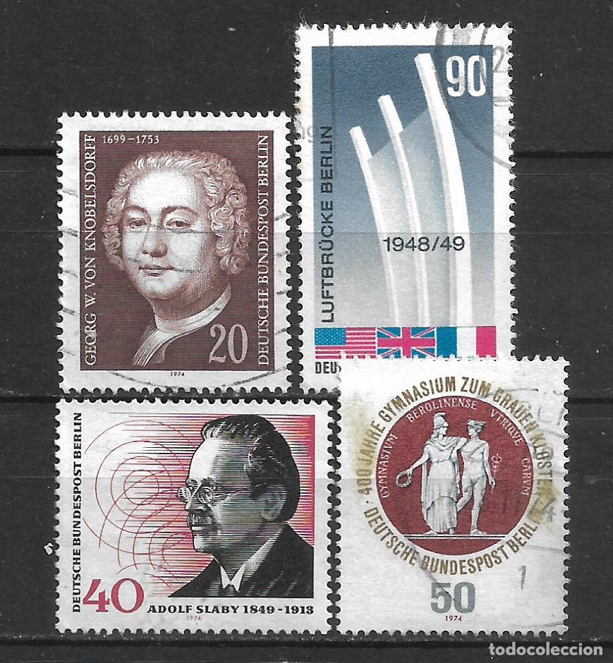 Sellos: alemania berlin 1974 lote 4 series completas usado - 7/4