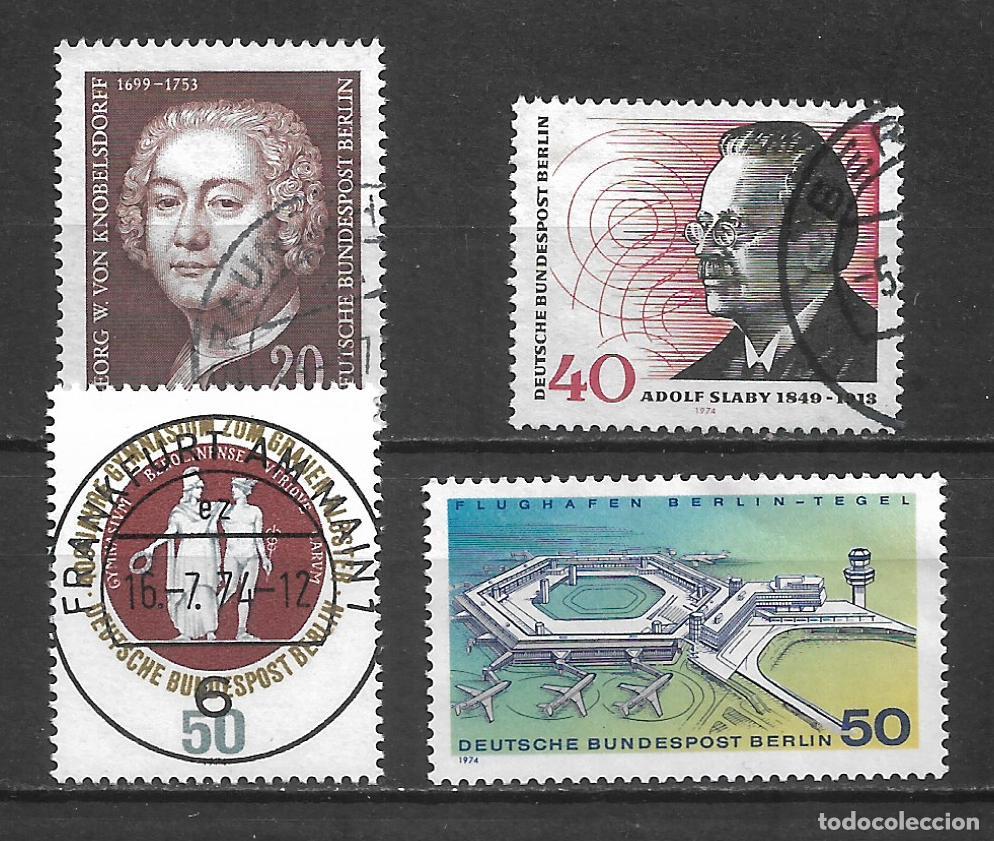Sellos: alemania berlin 1974 lote 4 series completas usado - 7/4