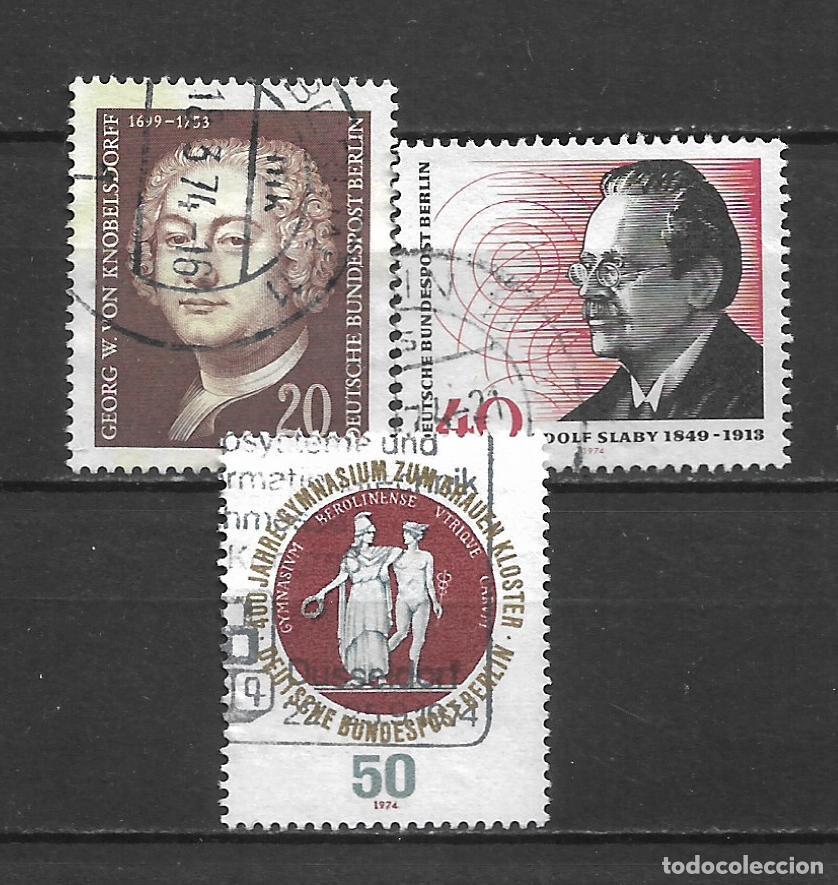 Sellos: alemania berlin 1974 lote 3 series completas usado - 7/4