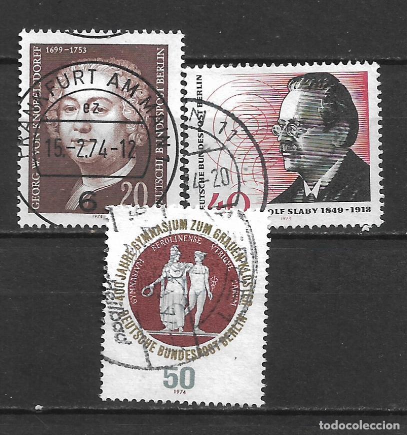 Sellos: alemania berlin 1974 lote 3 series completas usado - 7/4