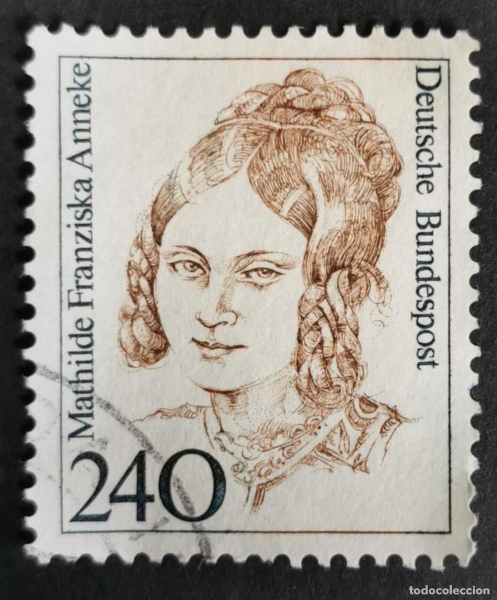 Sellos: Sello Alemania R. Federal 1988, Mujeres alemana: Mathilde Franziska Anneke , 240 Pf. Michel: DE 1392