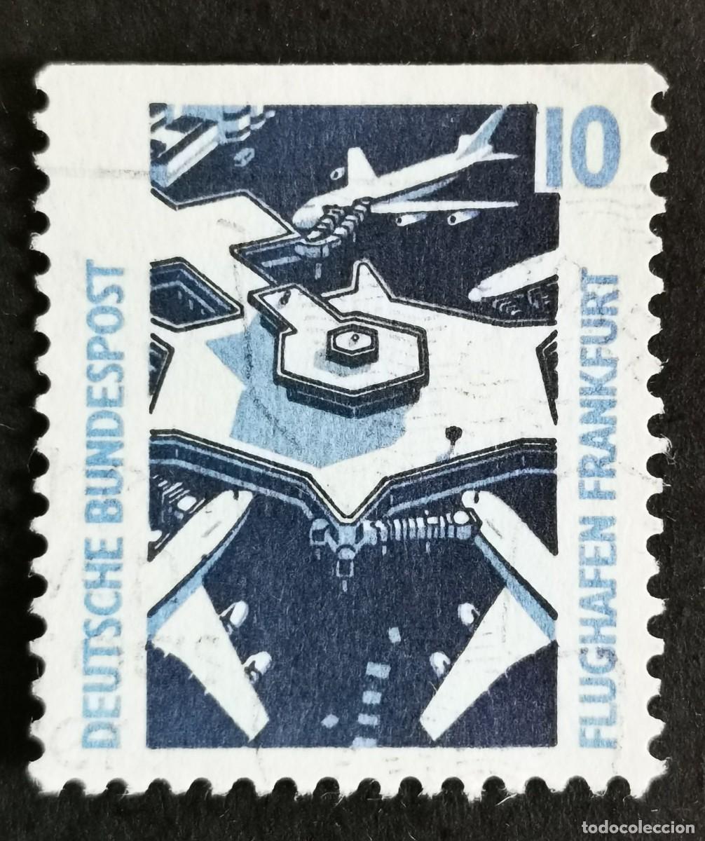 Sellos: Sello Alemania R. Federal 1989, Aeropuerto de Frankfurt , 10 Pf. Michel: DE 1347Cu