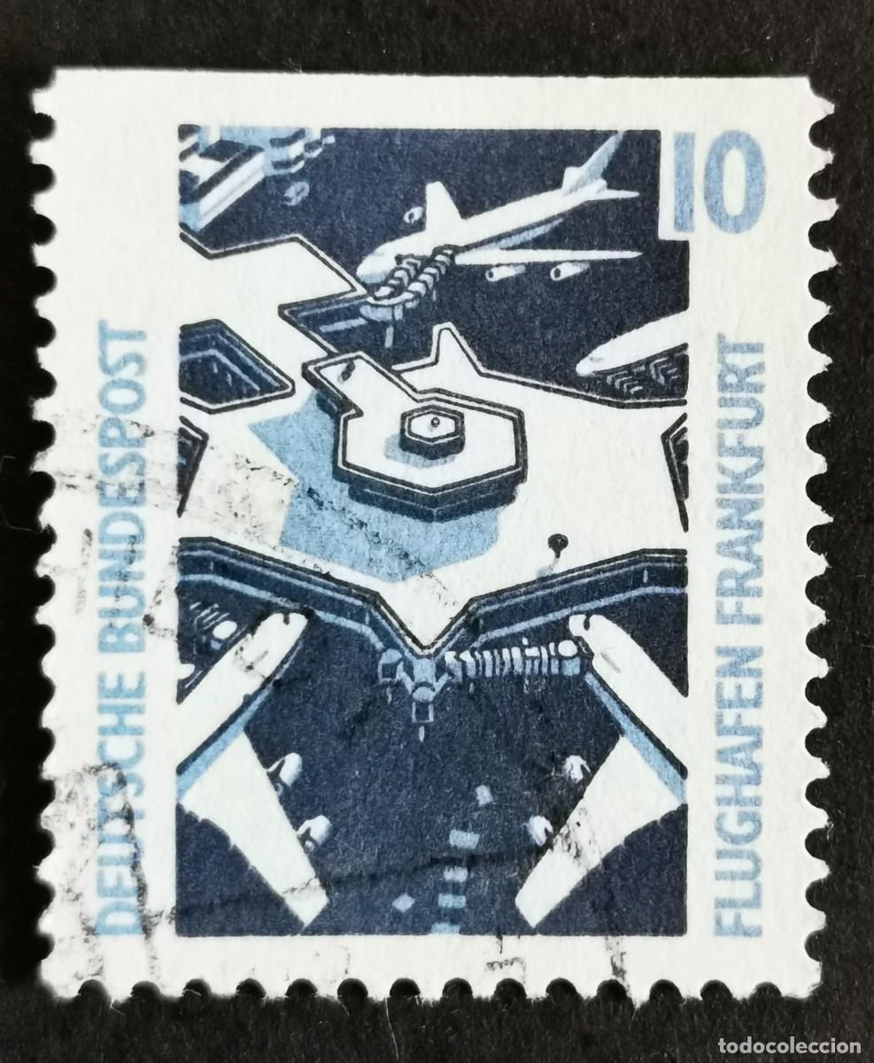 Sellos: Sello Alemania R. Federal 1989, Aeropuerto de Frankfurt , 10 Pf. Michel: DE 1347Cu
