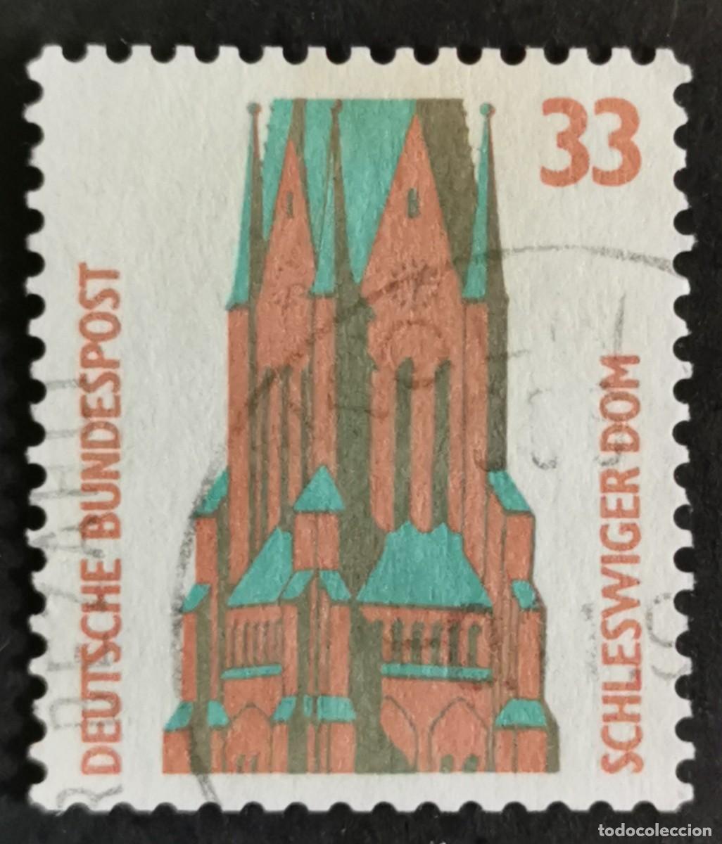 Sellos: Sello Alemania R. Federal 1989, Catedral de San Pedro, Schleswig , 33 Pf. Michel: DE 1399Au