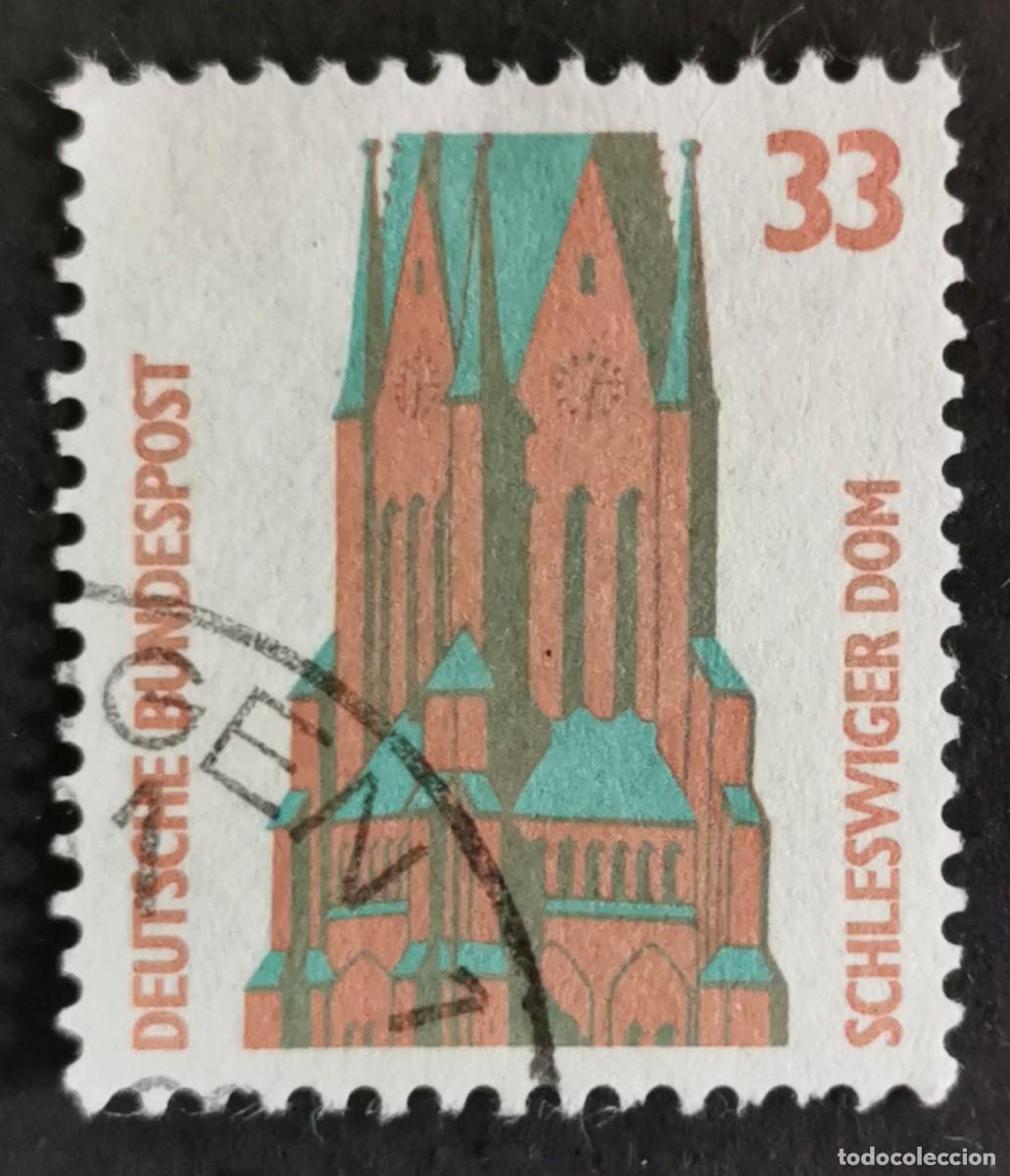 Sellos: Sello Alemania R. Federal 1989, Catedral de San Pedro, Schleswig , 33 Pf. Michel: DE 1399Au
