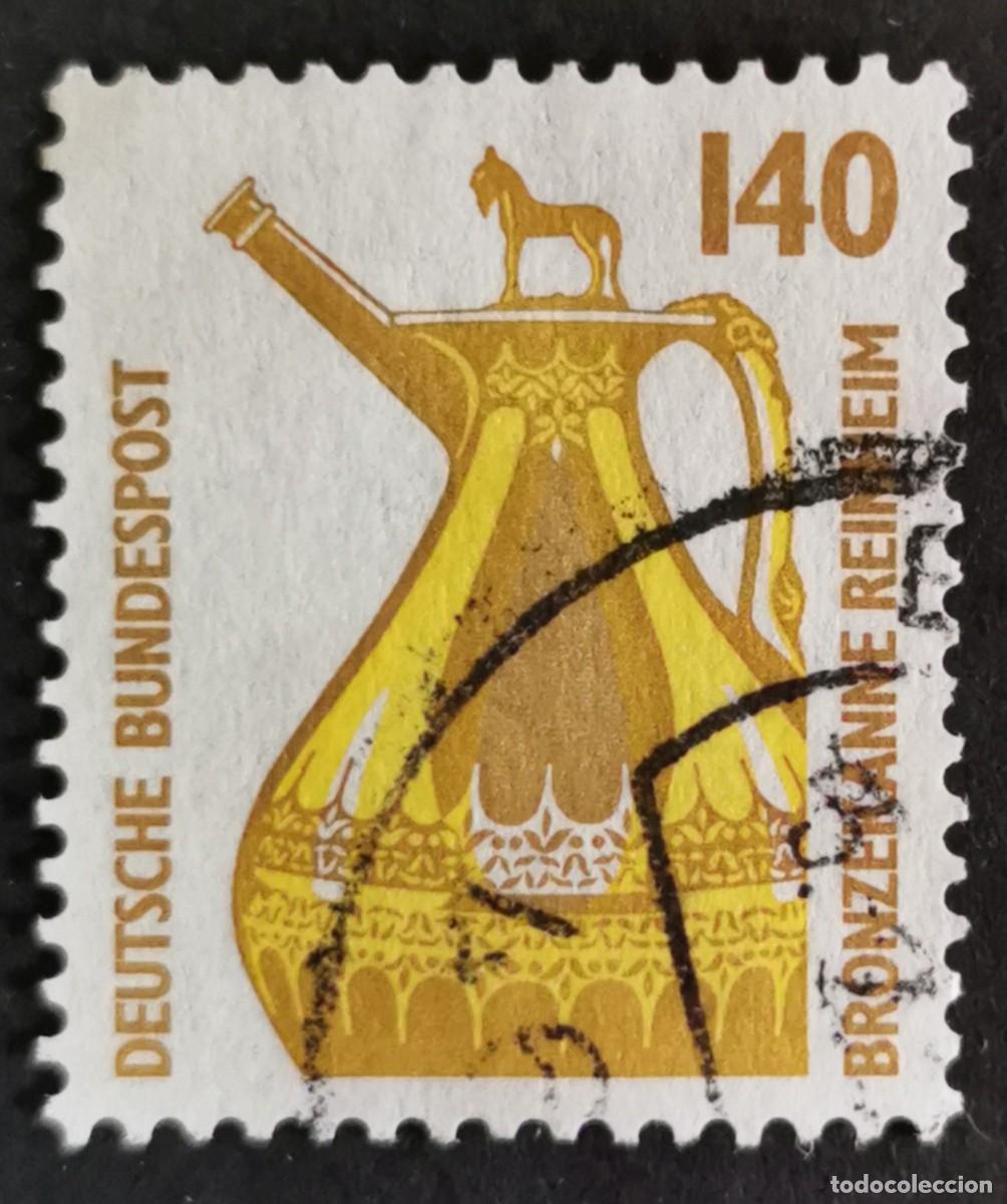 Sellos: Sello Alemania R. Federal 1989, Jarra de bronce, Reinheim , 140 Pf. Michel: DE 1401Au