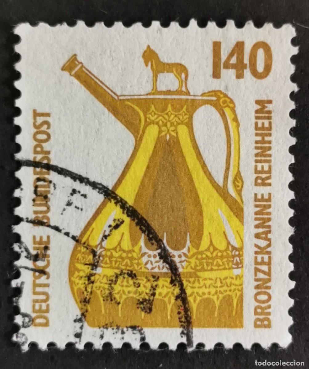 Sellos: Sello Alemania R. Federal 1989, Jarra de bronce, Reinheim , 140 Pf. Michel: DE 1401Au