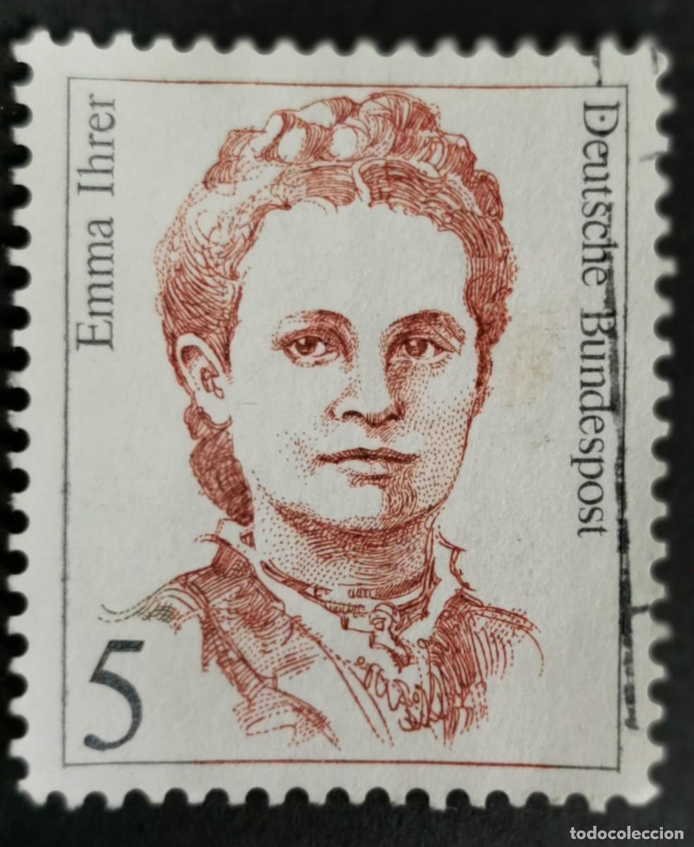 Sellos: Sello Alemania R. Federal 1989, Mujeres alemana: Emma Ihrer (1857-1911) , 5 Pf. Michel: DE 1405