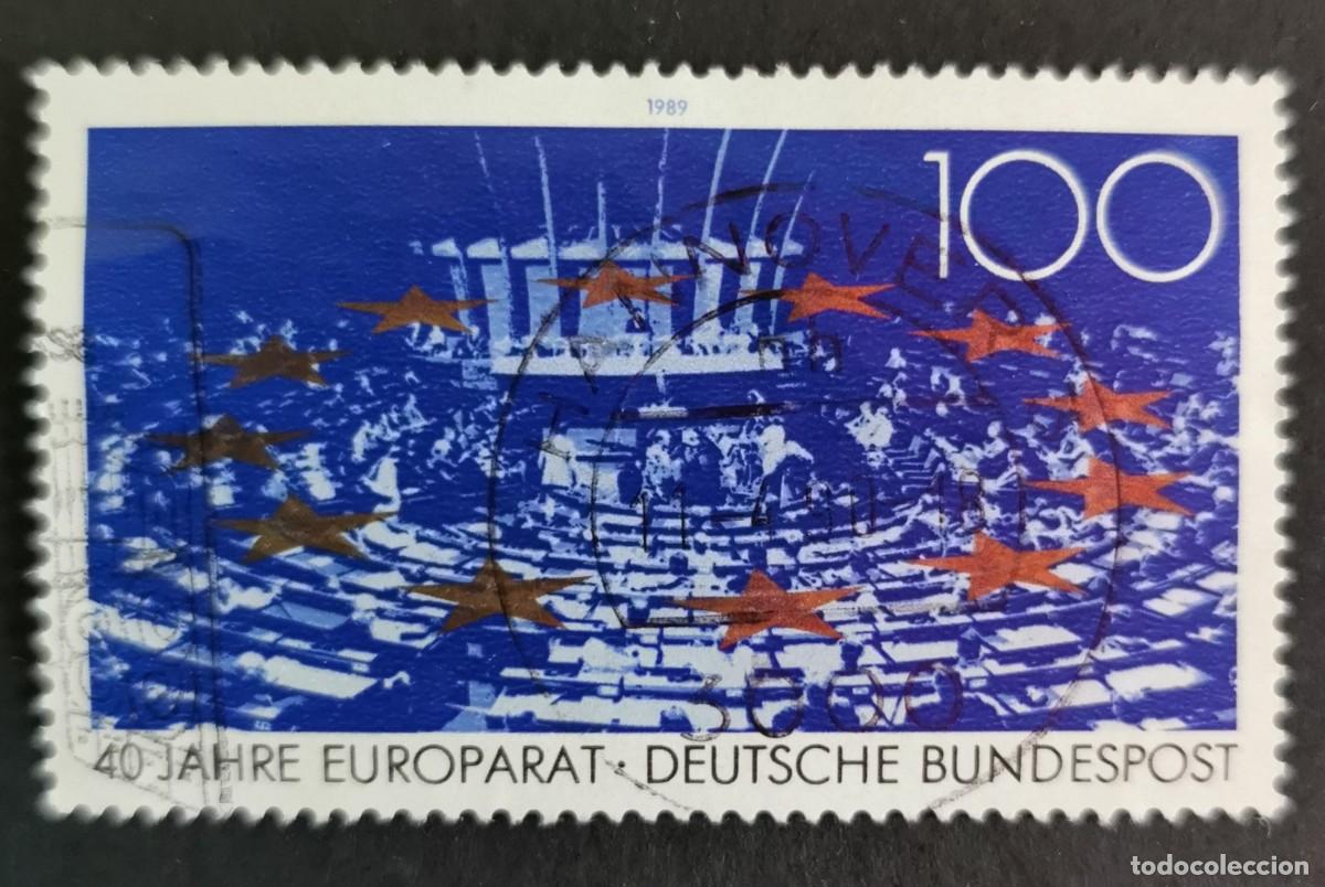 Sellos: Sello Alemania R. Federal 1989, 40&ordm; aniversario del Consejo de Europa , 100 Pf. Michel: DE 1422