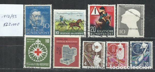 Sellos: 0372- ALEMANIA FEDERAL 1952 Y 1953 CLAVES ALTO VALOR 122,00&euro;
